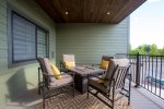 Spacious patio with fire table 